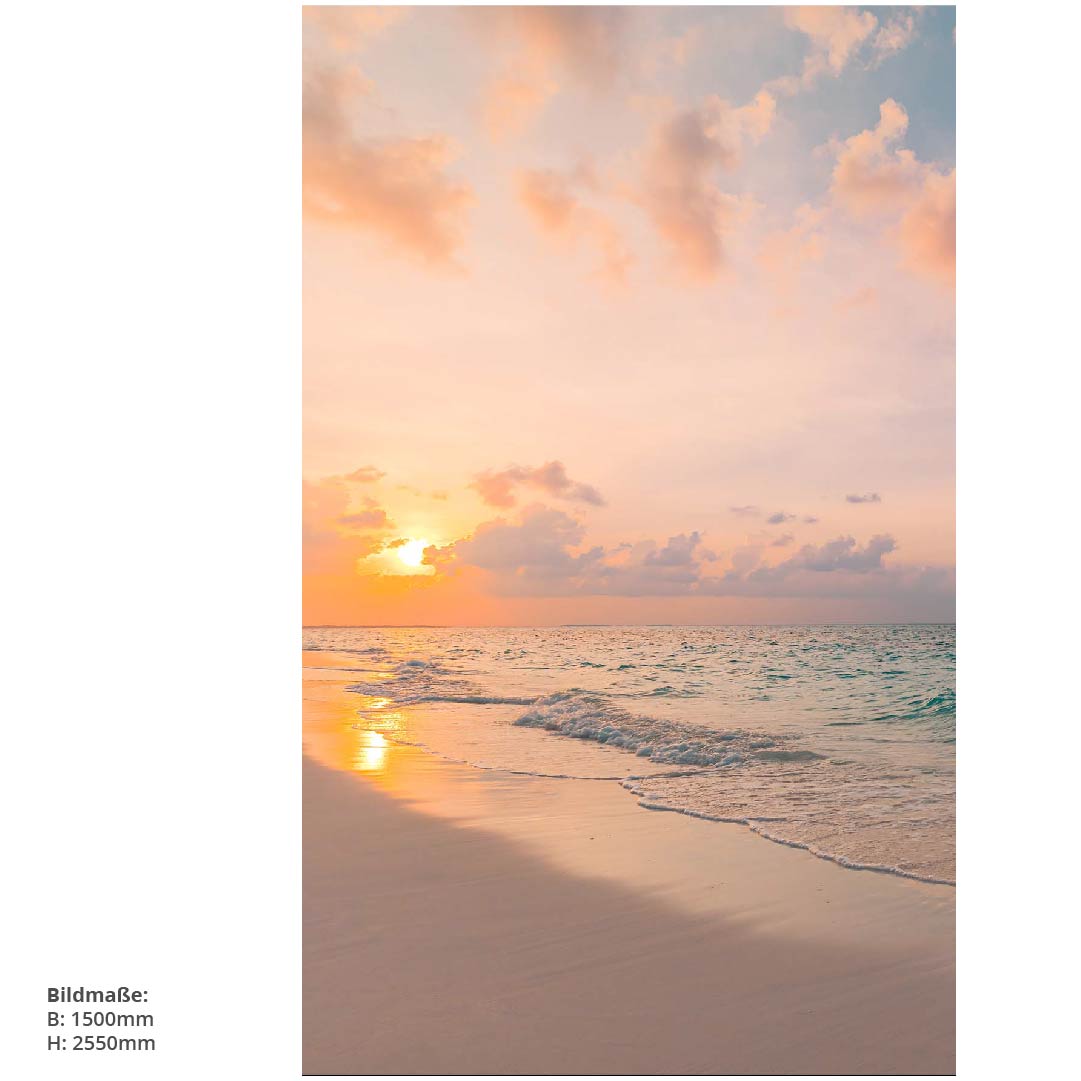 Ruhiger Strand, fugenlose Wandpaneele aus Alu-Verbund 3mm, Duschrückwand - Duschrückwand-Platten