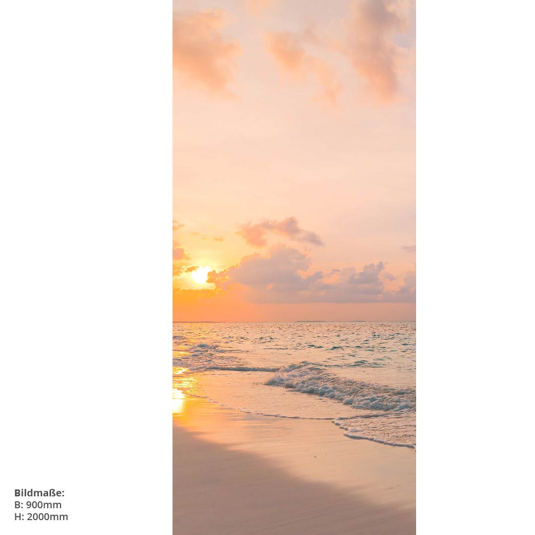 Ruhiger Strand, fugenlose Wandpaneele aus Alu-Verbund 3mm, Duschrückwand - Duschrückwand-Platten