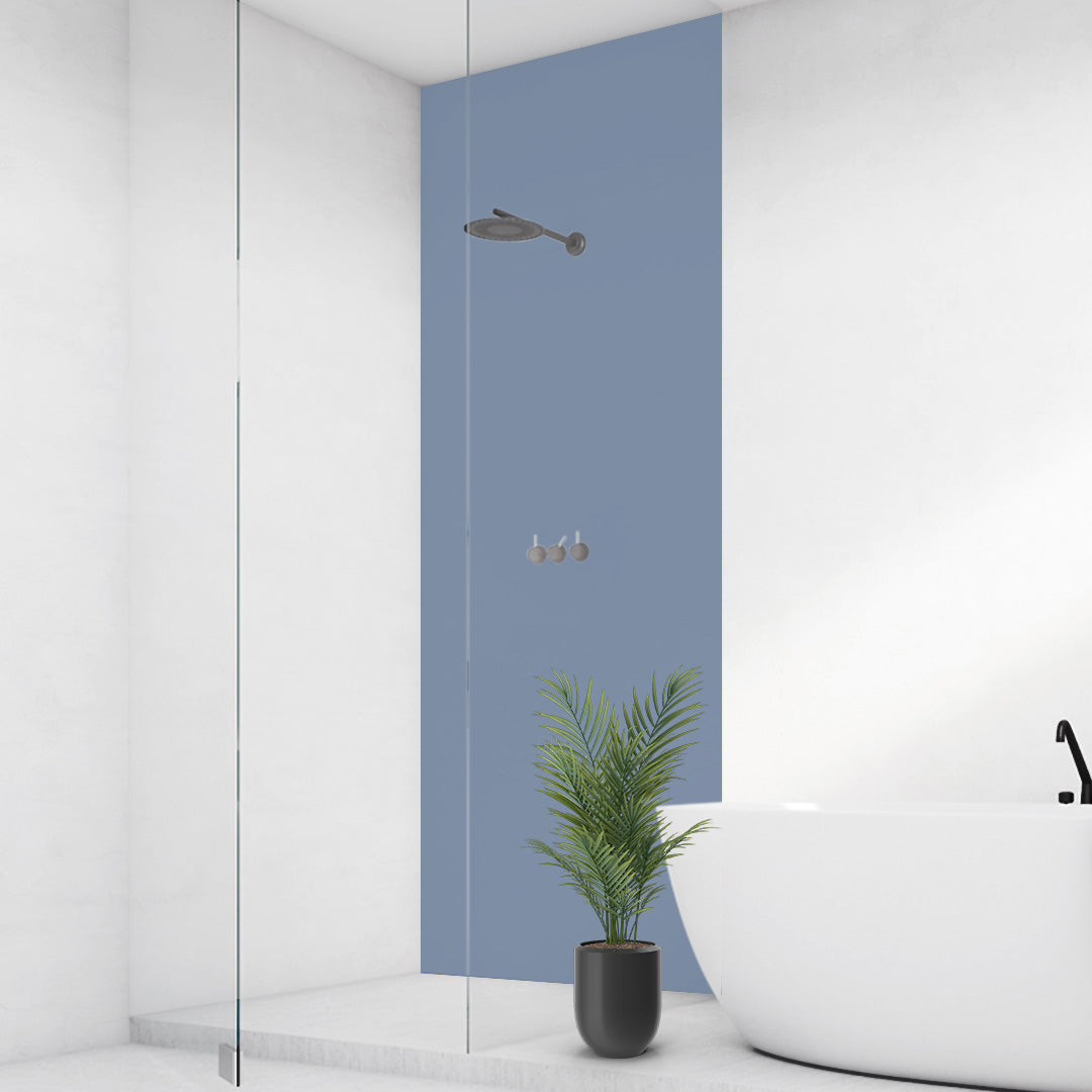 Taubenblau, fugenlose Wandpaneele aus Alu-Verbund 3mm, Duschrückwand - Duschrückwand-Platten