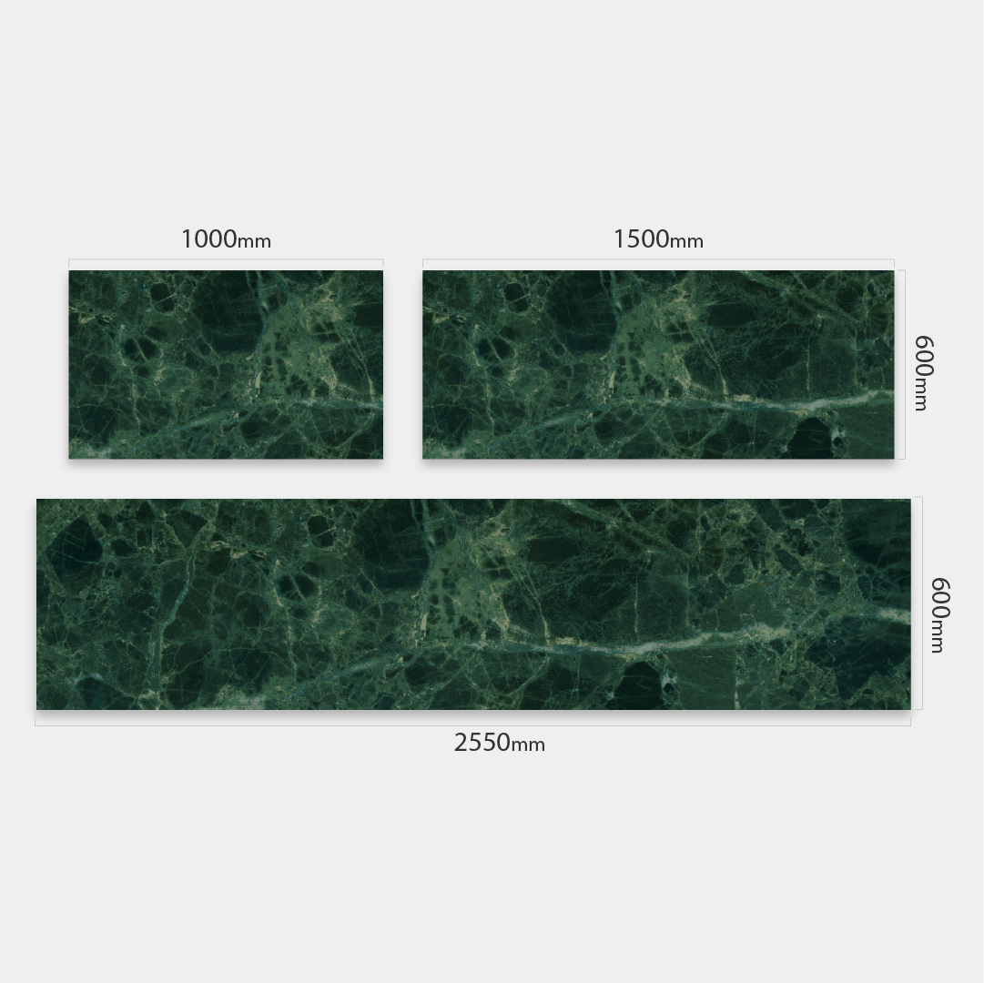 Marmoris Viridis , fugenlose Wandpaneele aus Alu-Verbund 3mm, Küchenrückwand - Duschrückwand-Platten