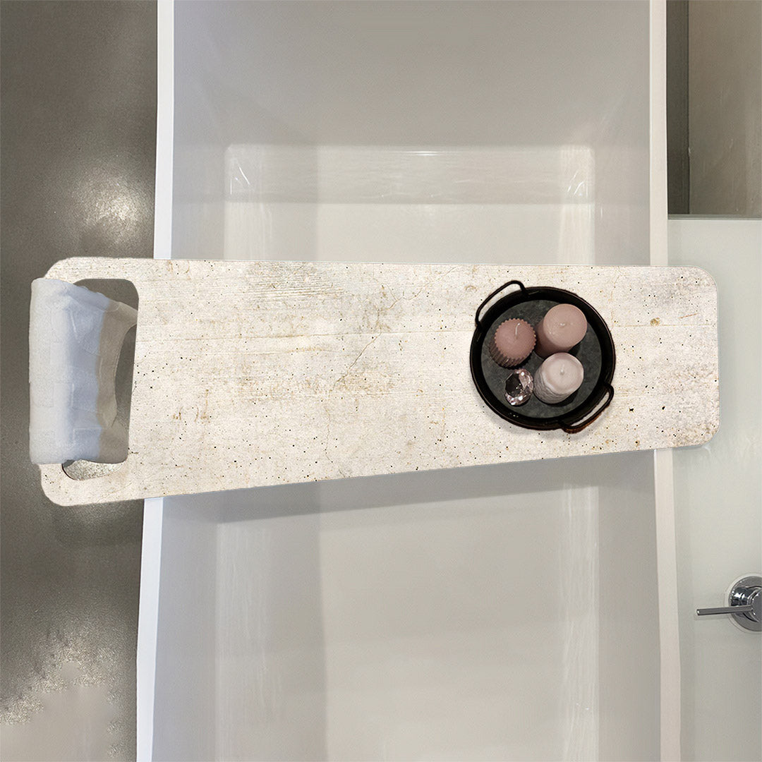 Beton Vintage, Badewannenablage Alu-Verbund 6mm - duschrückwand-platten.de