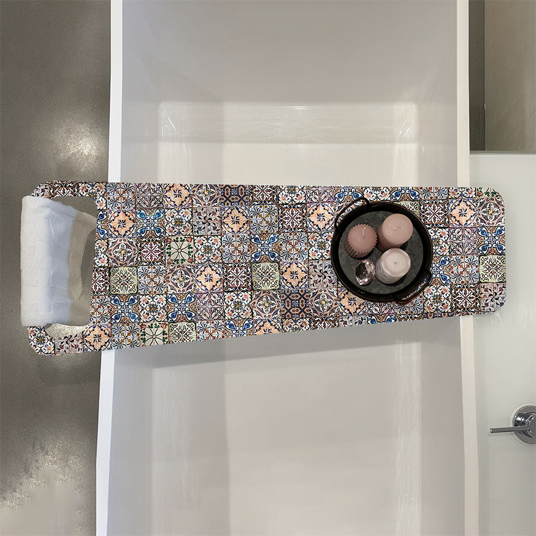 Fliesen Oriental Vintage, Badewannenablage Alu-Verbund 6mm - duschrückwand-platten.de