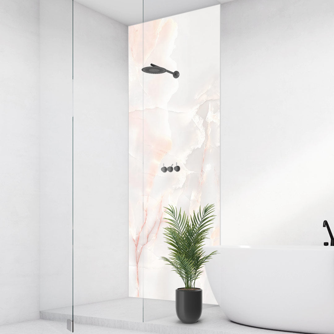 Marmor Rose, fugenlose Wandpaneele aus Alu-Verbund 3mm, Duschrückwand - duschrückwand-platten.de