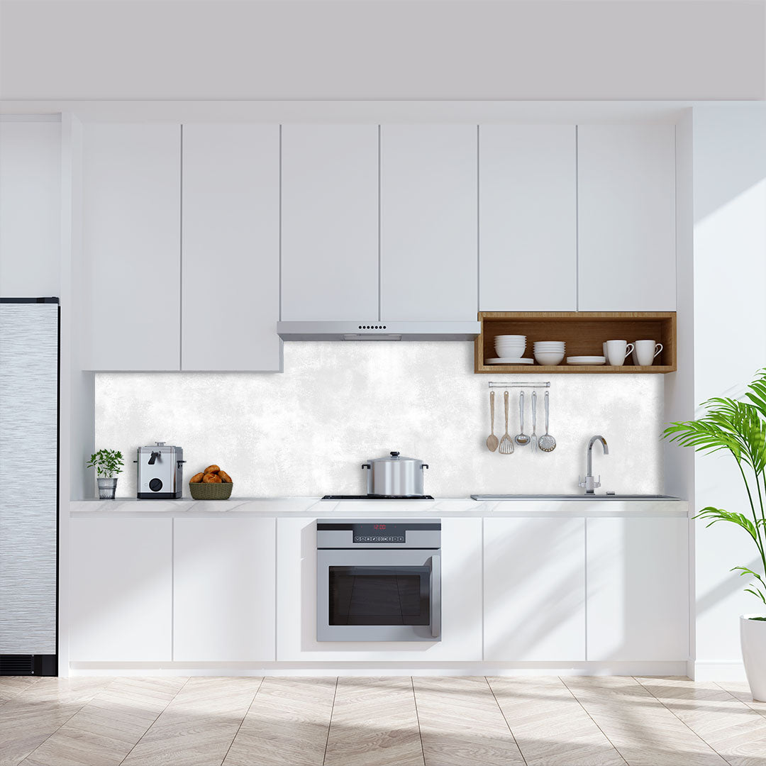 Cement weiss Duschrückwand