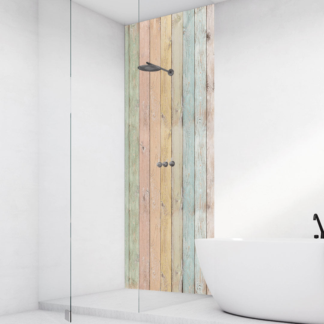 Duschrueckwand Alu Fugenlos Wandpaneele Holzoptik