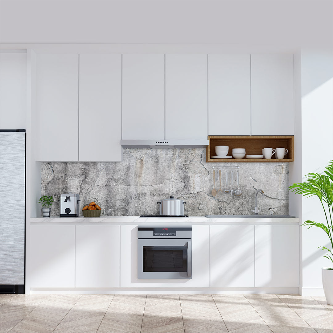 Beton Alt, fugenlose Wandpaneele aus Alu-Verbund 3mm, Küchenrückwand - duschrückwand-platten.de