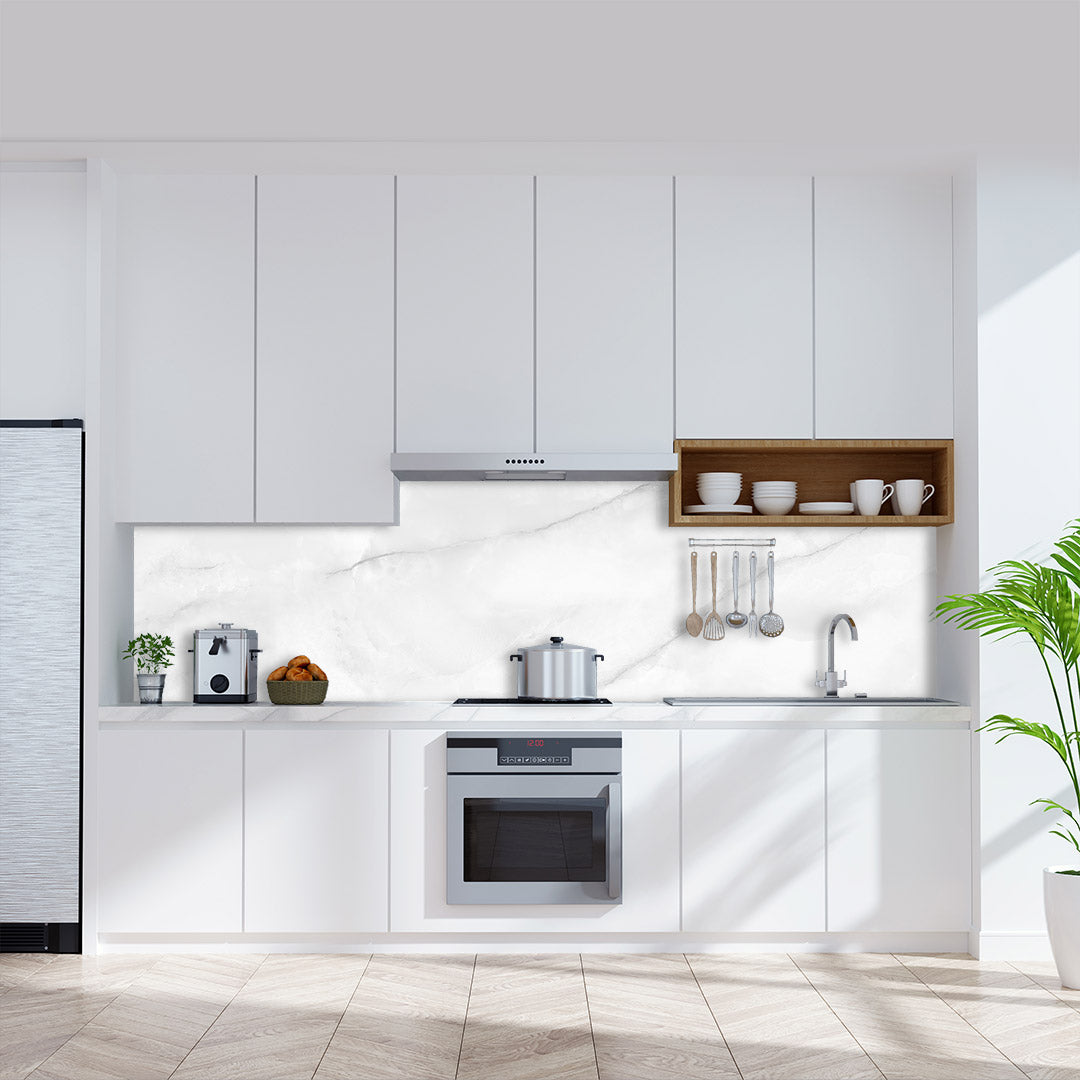 Marmor Rustic, fugenlose Wandpaneele aus Alu-Verbund 3mm, Küchenrückwand - duschrückwand-platten.de