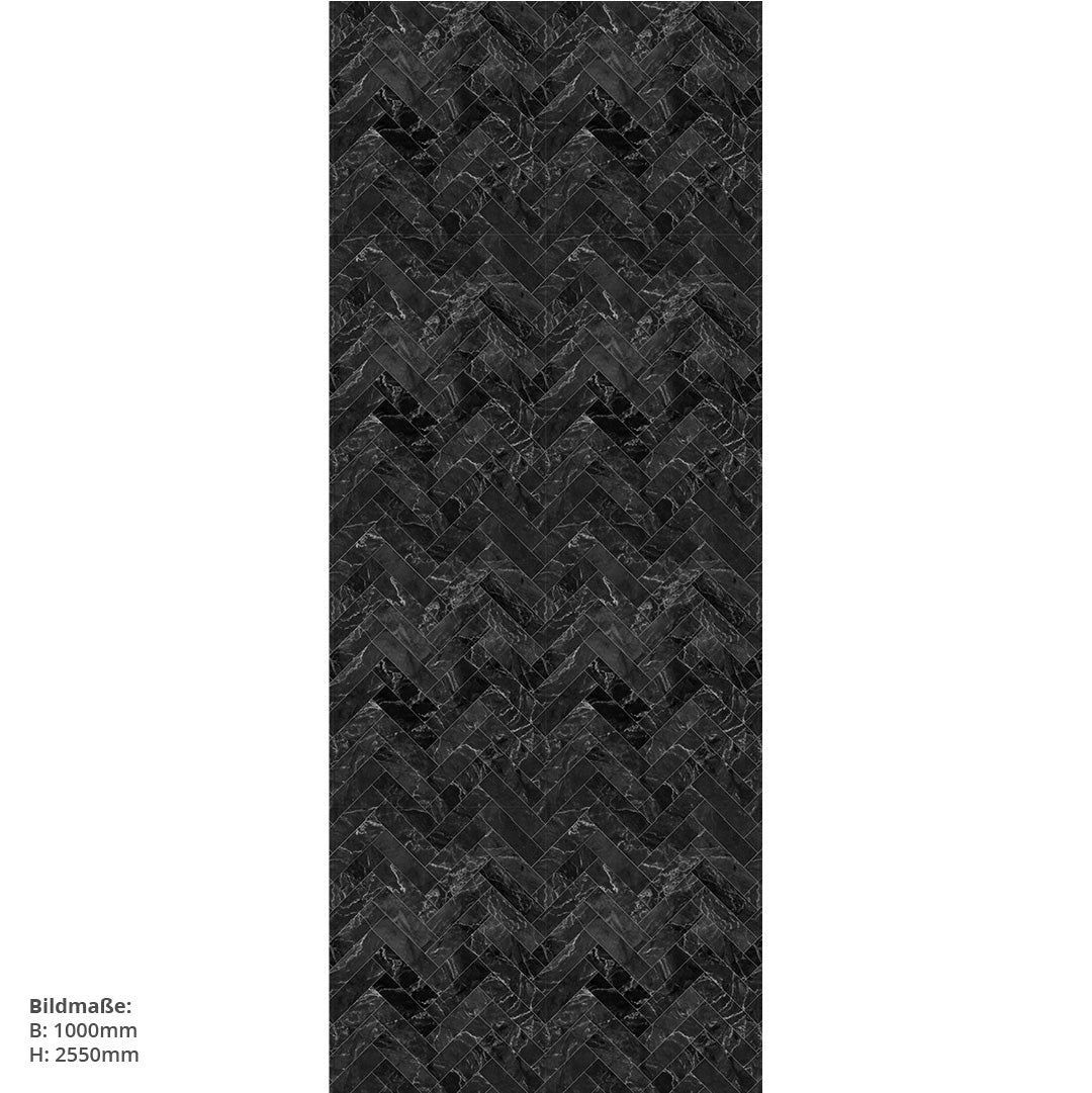 Marmor Anthrazit, fugenlose Wandpaneele aus Alu-Verbund 3mm, Duschrückwand - duschrückwand-platten.de