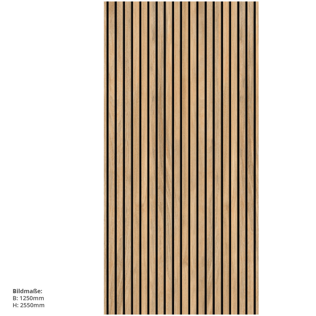 Eiche Streifen, fugenlose Wandpaneele aus Alu-Verbund 3mm, Duschrückwand - Duschrückwand-Platten