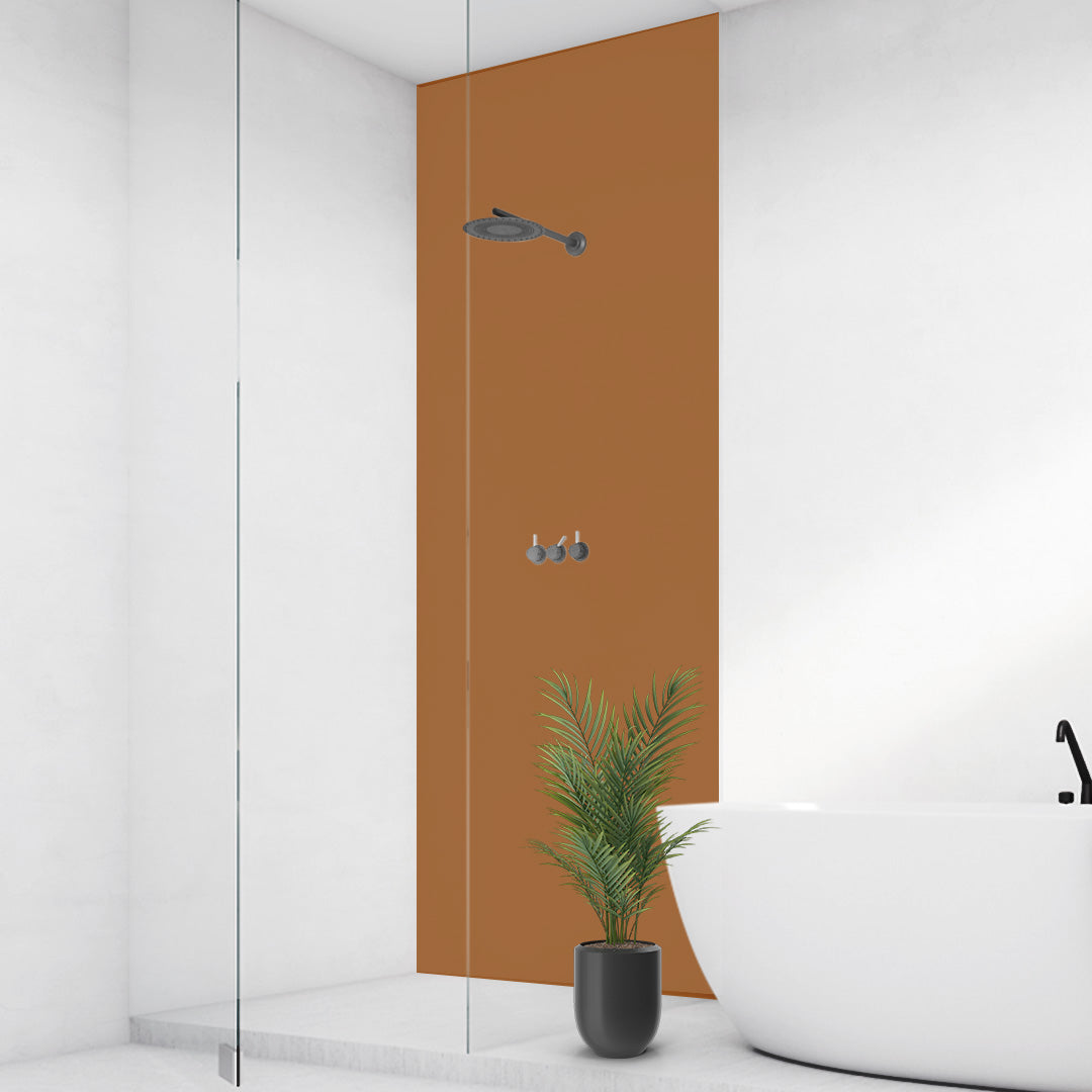 Bronze, fugenlose Wandpaneele aus Alu-Verbund 3mm, Duschrückwand