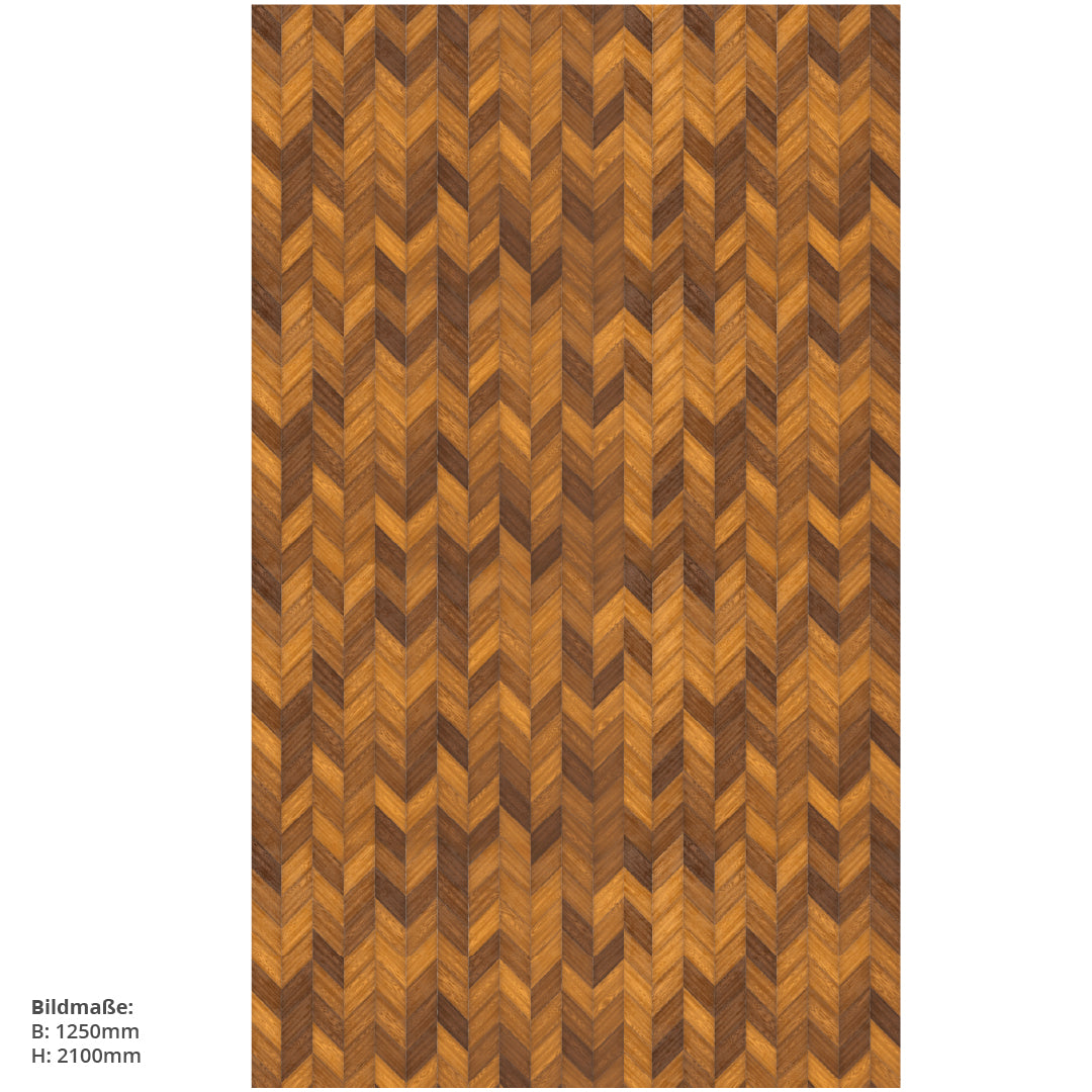 Chevron Optik, fugenlose Wandpaneele aus Alu-Verbund 3mm, Duschrückwand