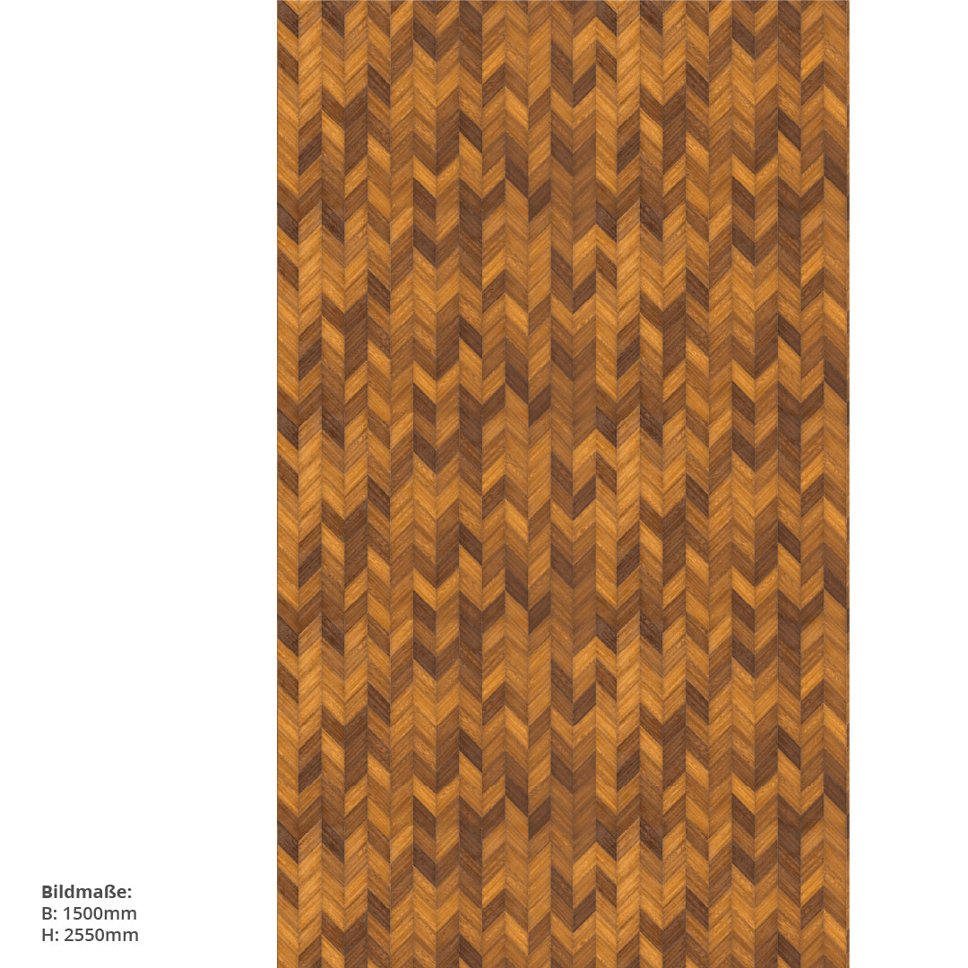 Chevron Optik, fugenlose Wandpaneele aus Alu-Verbund 3mm, Duschrückwand