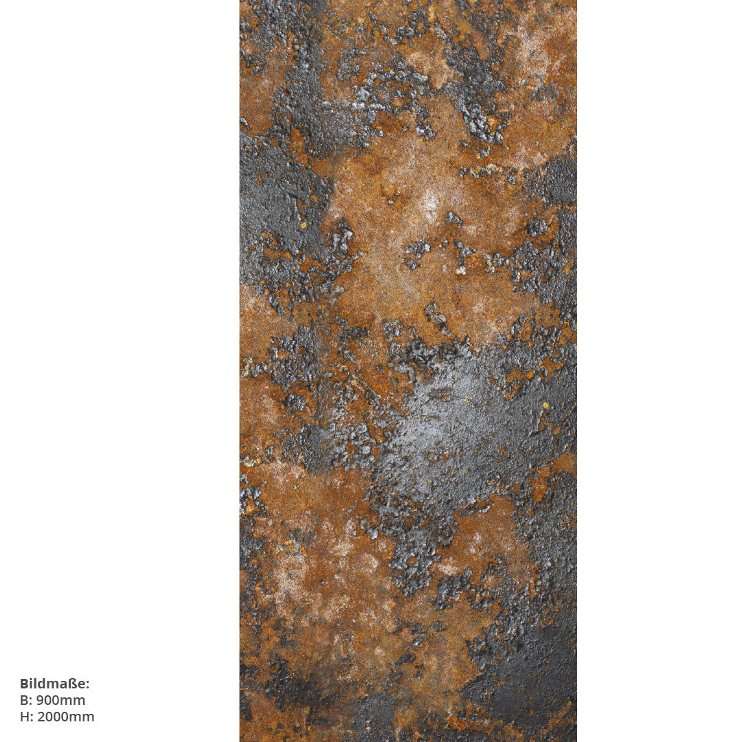 Industrial Rust, fugenlose Wandpaneele aus Alu-Verbund 3mm, Duschrückwand