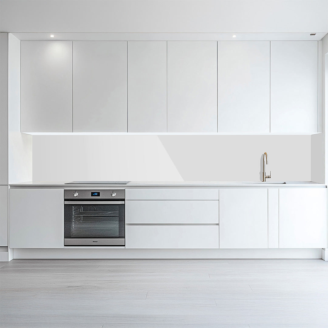 Grau-Glanz, glänzende Küchenrückwand aus Acryl auf Alu-Verbund