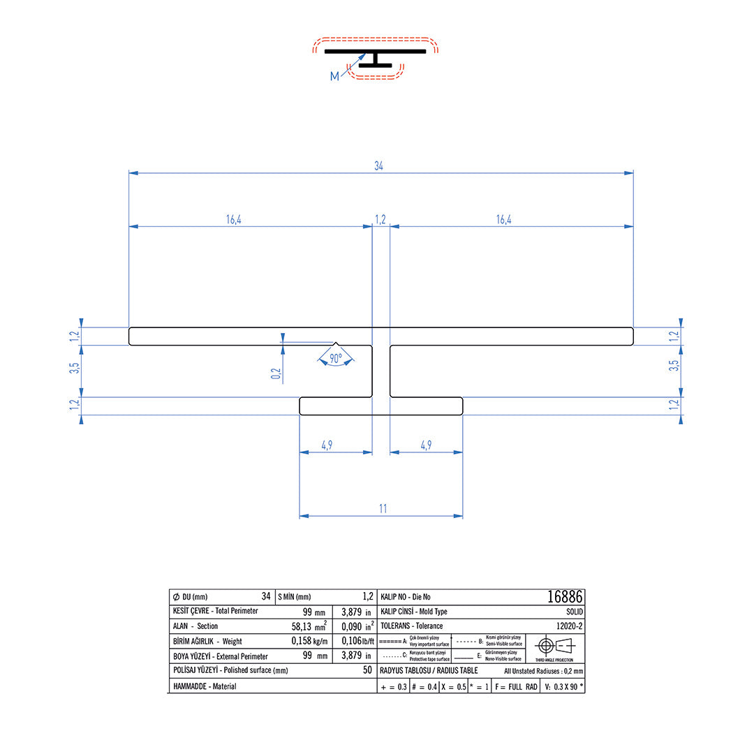 Verbindungsprofil für Duschrückwände 3mm - Duschrückwand-Platten