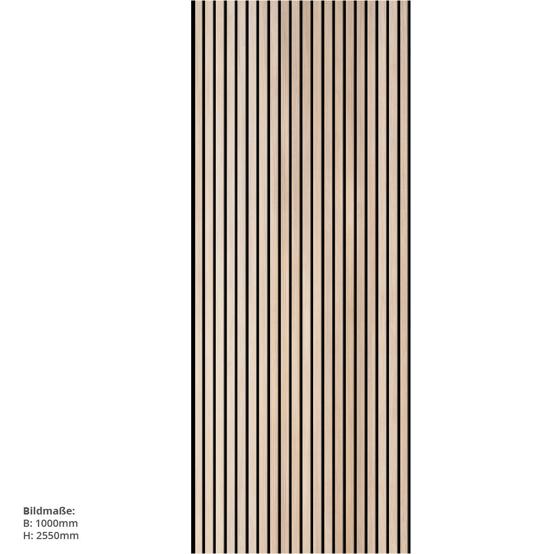 Holzoptik Streifen, fugenlose Wandpaneele aus Alu-Verbund 3mm, Duschrückwand - duschrückwand-platten.de